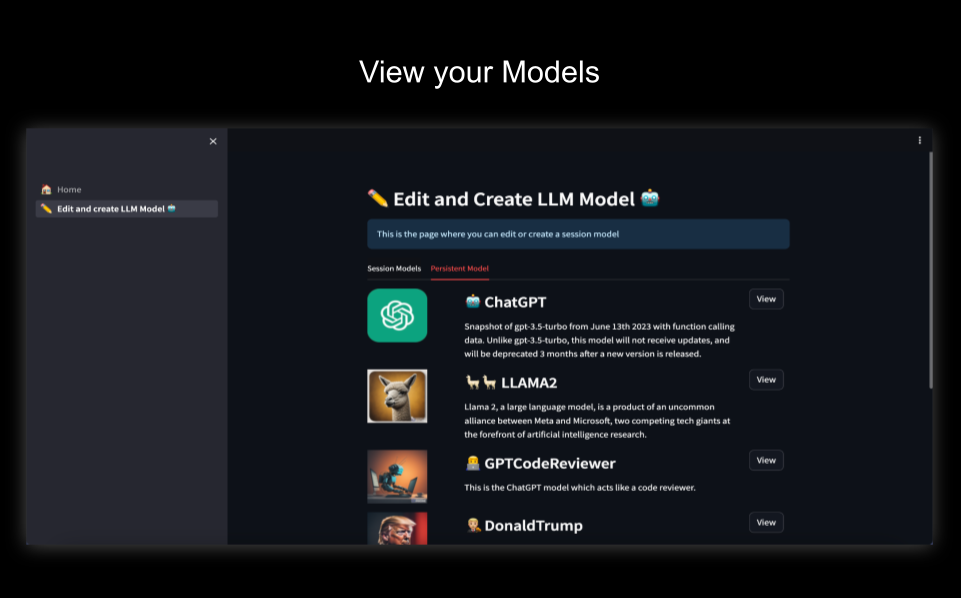 model list